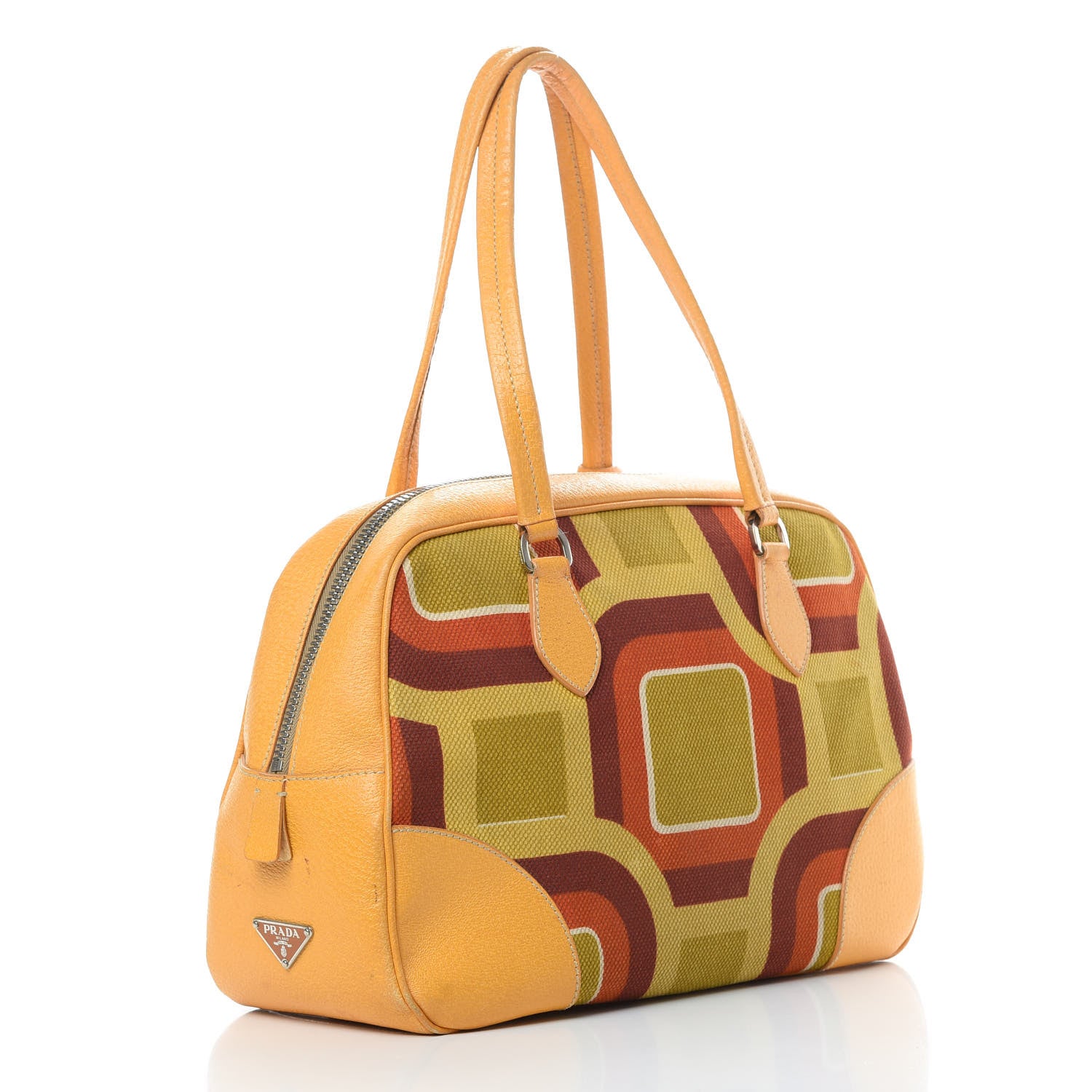 Prada Canvas Canapa St. Soho Bowler Bag Soleil 3 of 18