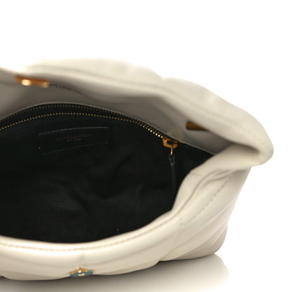 Saint Laurent Lambskin Quilted Toy Loulou Puffer Monogram Chain Satchel Crema Soft 5 of 14