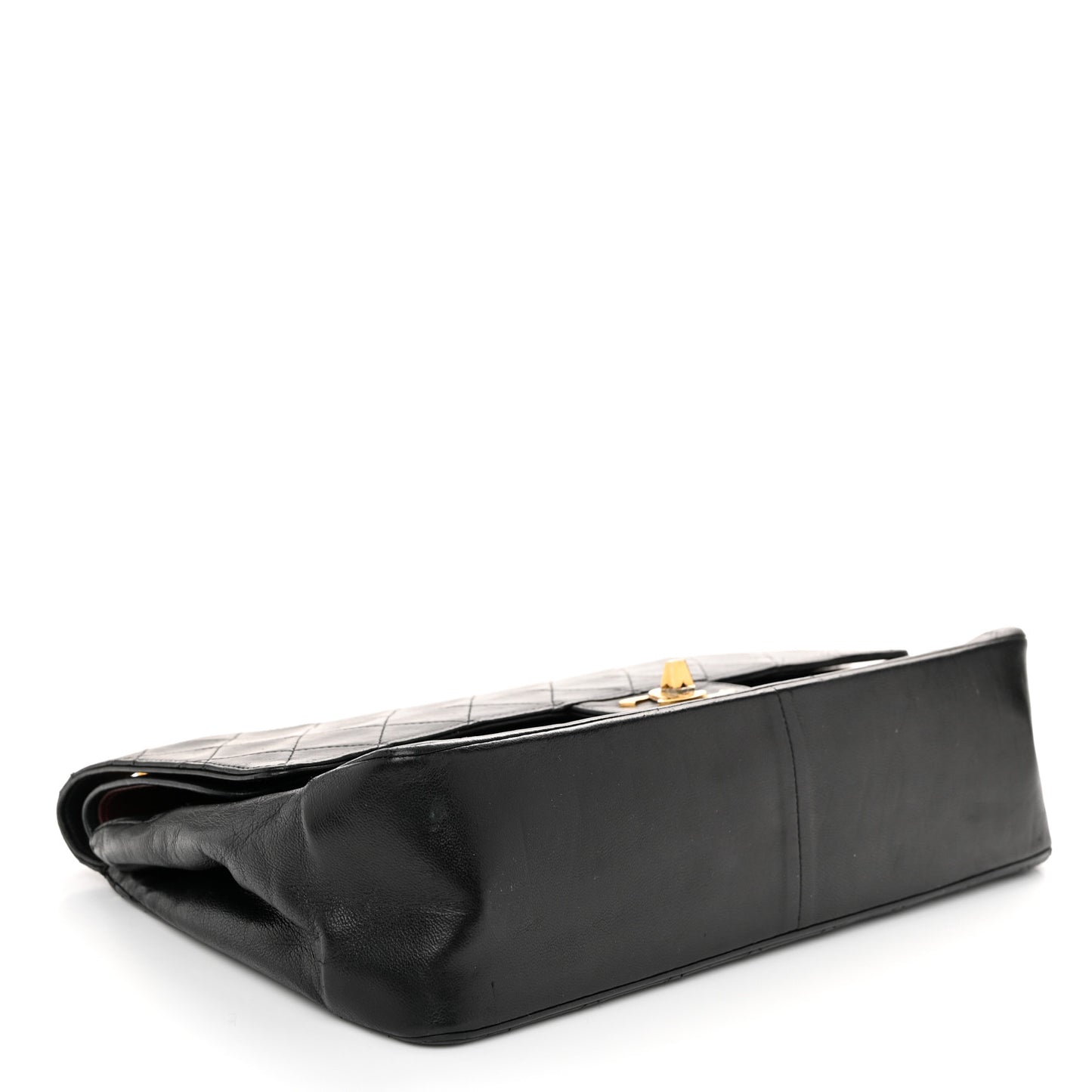 Lambskin Quilted Medium Double Flap Bijoux Chain Black