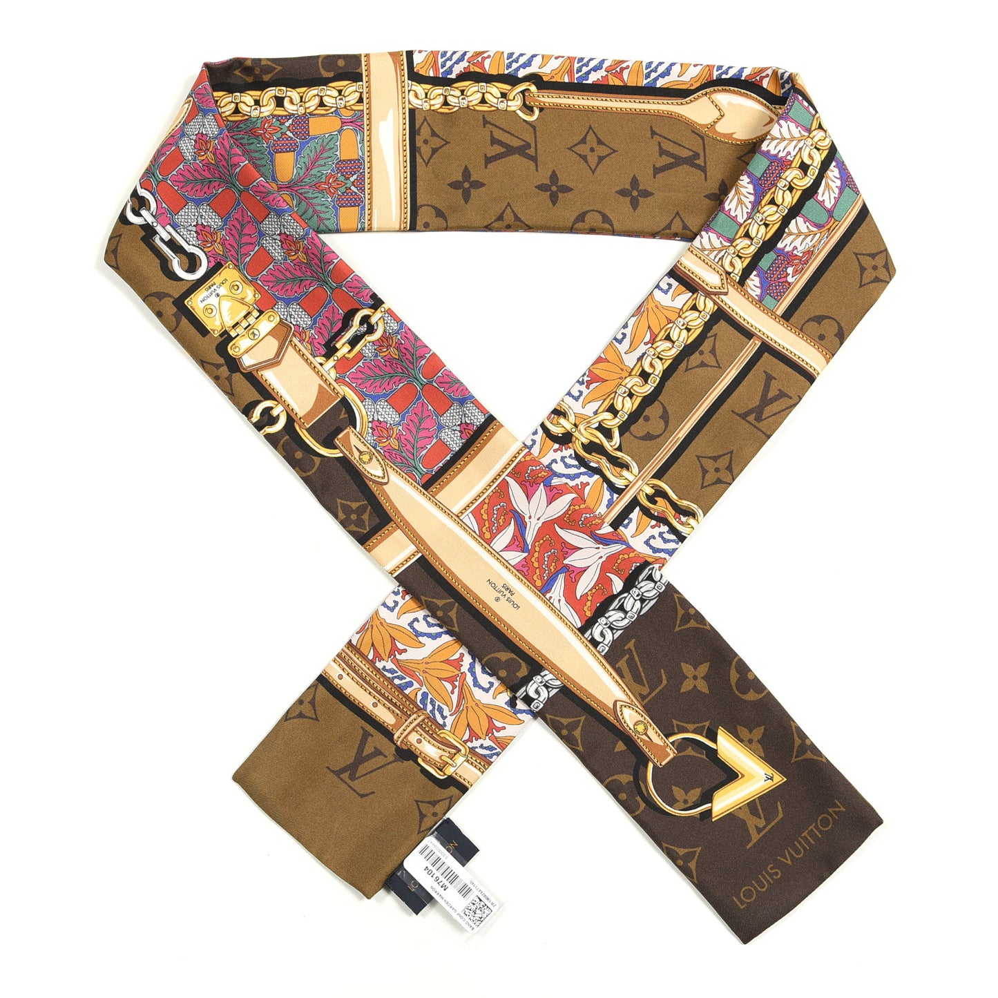 Silk Monogram Confidential Garden Bandeau Brown