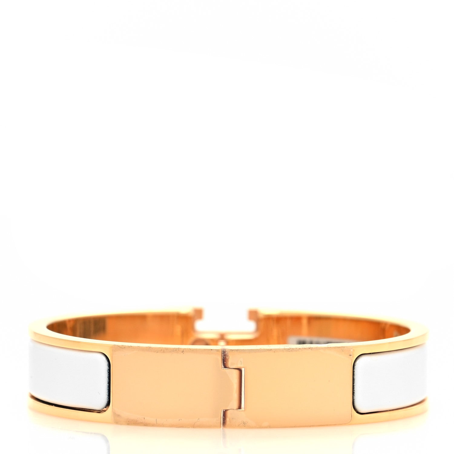 Hermes Enamel Narrow Clic Clac H Bracelet PM White 3 of 5
