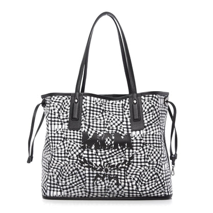 MCM Visetos Medium Liz Reversible Shopper Tote Black 3 of 10