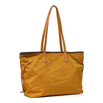 Prada Tessuto Nylon Saffiano Shopping Tote Yellow 3 of 22