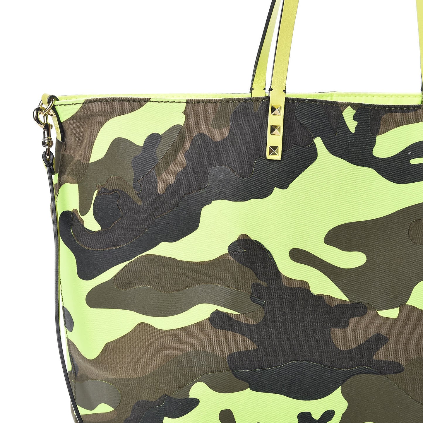 Canvas Camouflage Rockstud Reversible Tote Multicolor