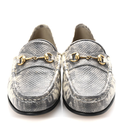 Gucci Lambskin Animalier Karung Printed Horsebit Loafers 36.5 Roccia 3 of 9