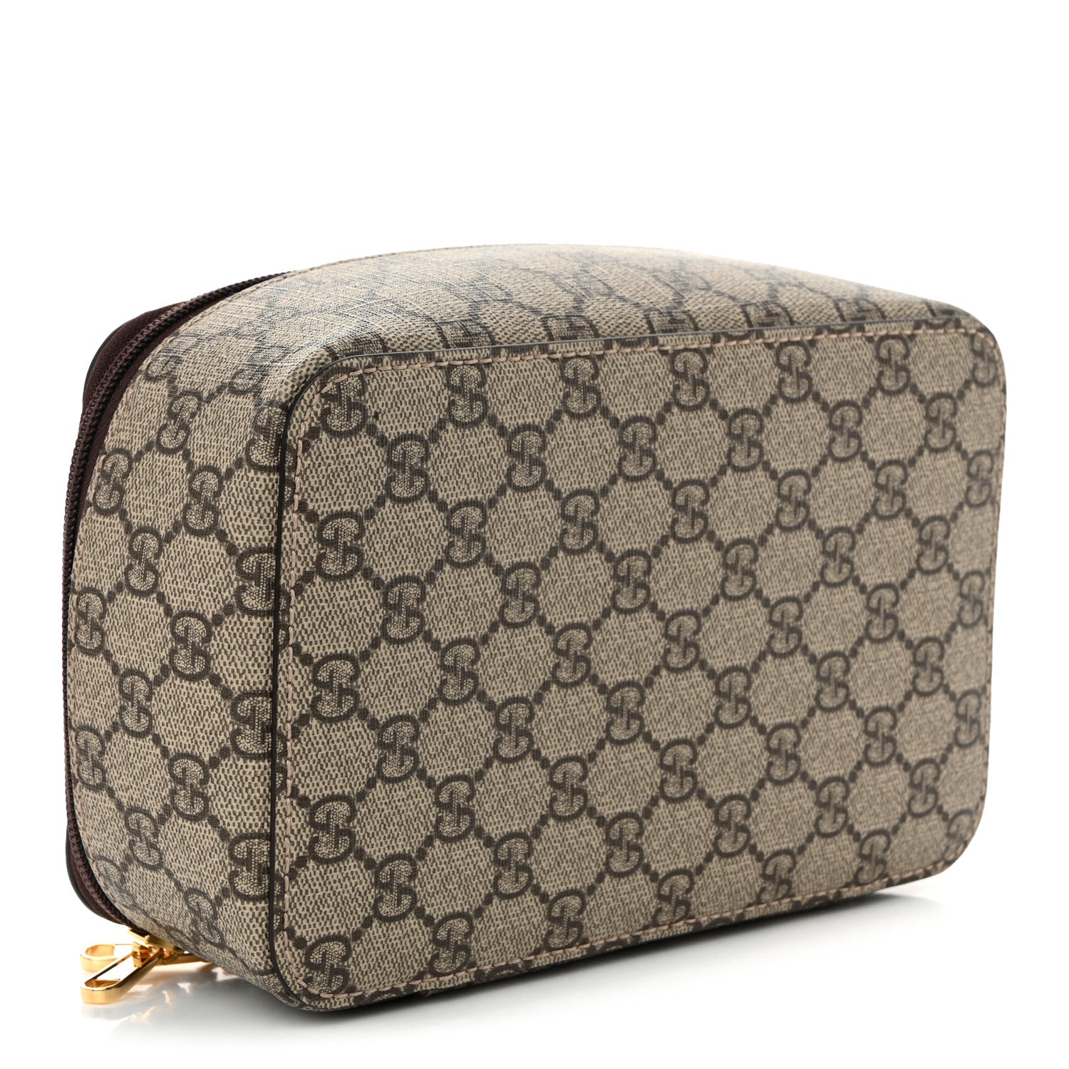 Gucci GG Supreme Monogram Mini Packing Cube Beige Ebony New Acero 3 of 11
