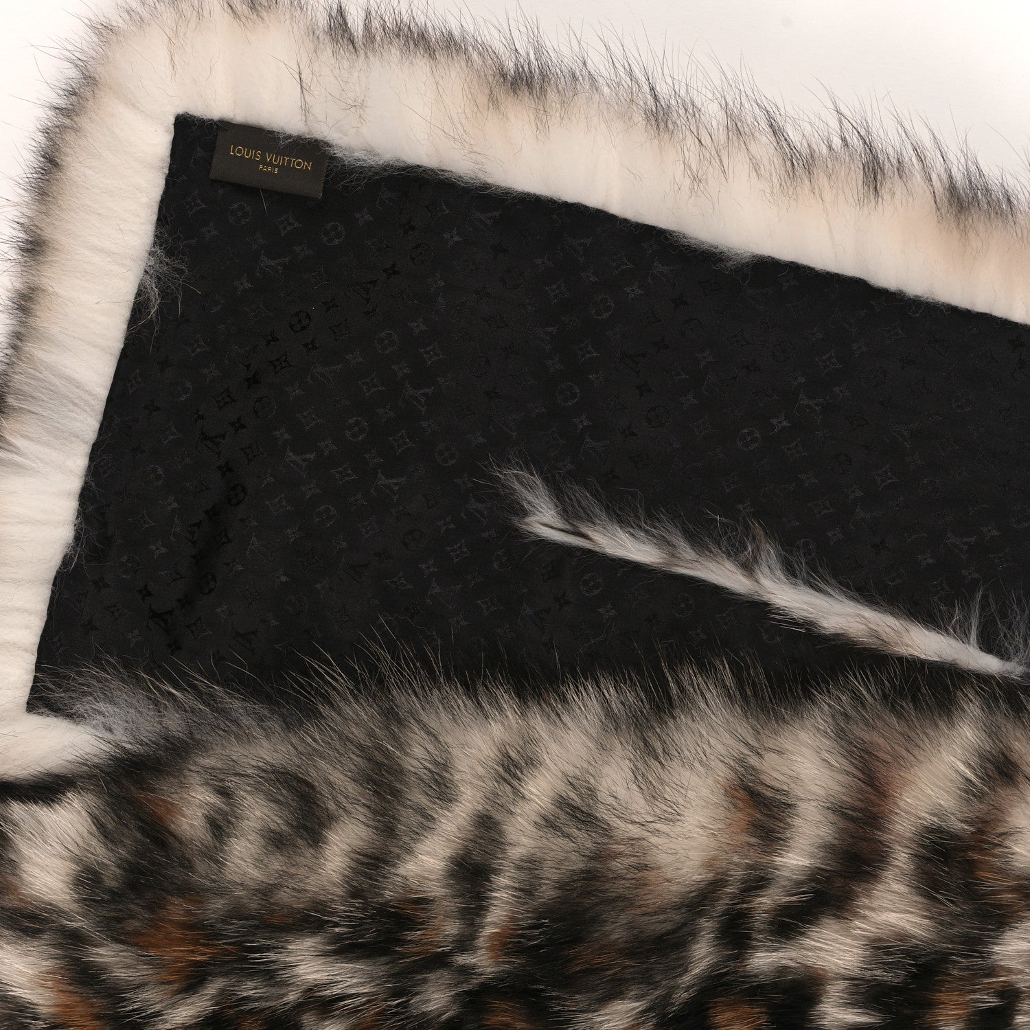 Louis Vuitton LV Fox Fur Monogram Scarf 3 of 3