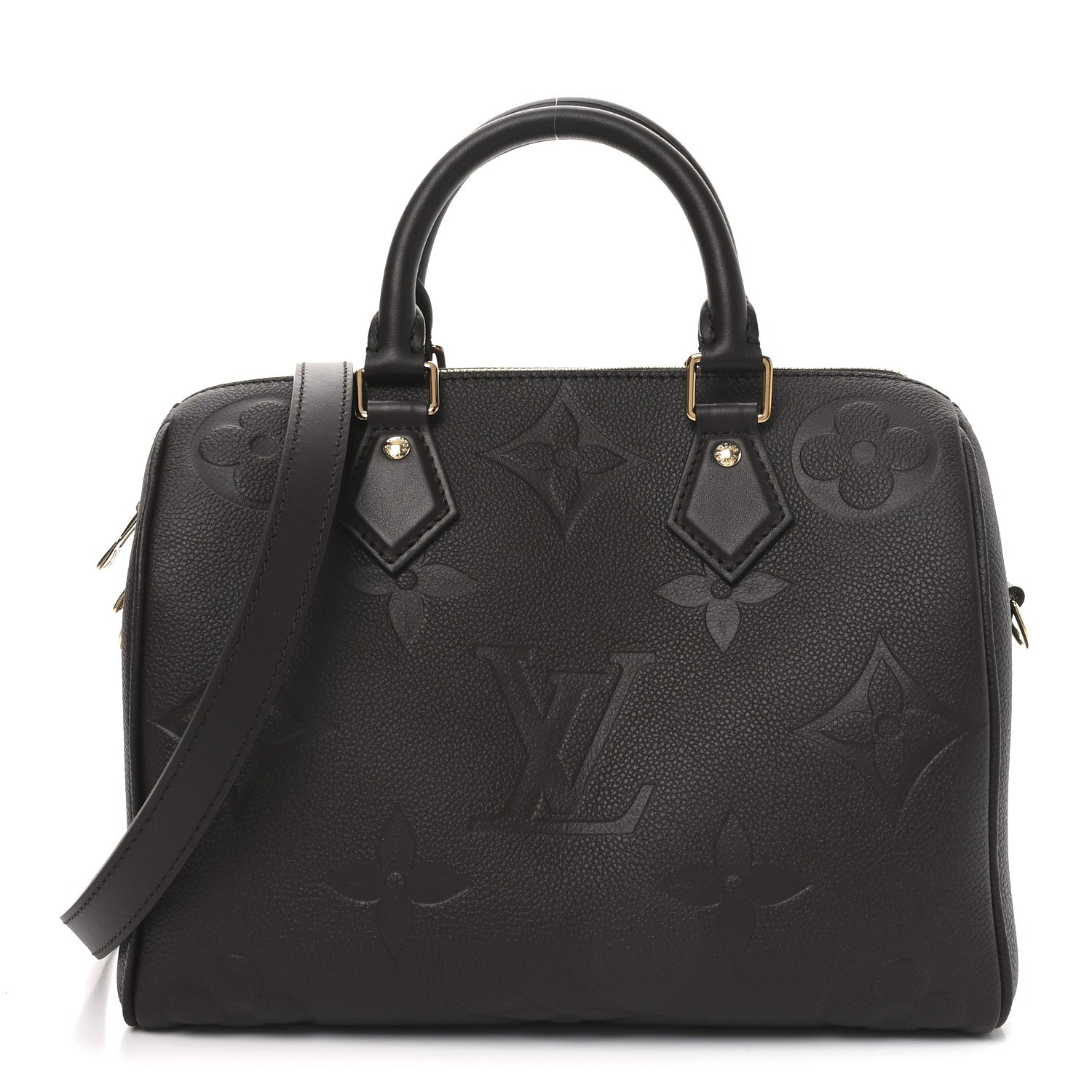 Louis Vuitton Empreinte Monogram Giant Speedy Bandouliere 25 Chocolate 1 of 10