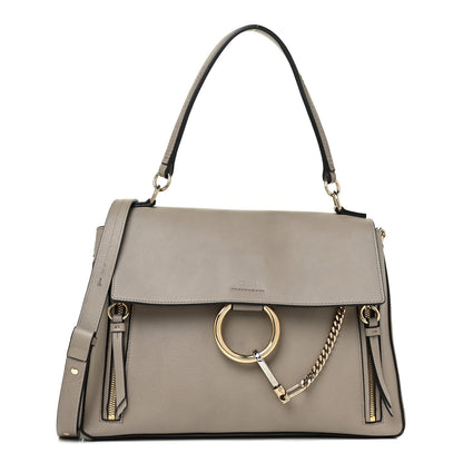 Chloe Calfskin Medium Faye Day Shoulder Bag Motty Grey 1 of 14