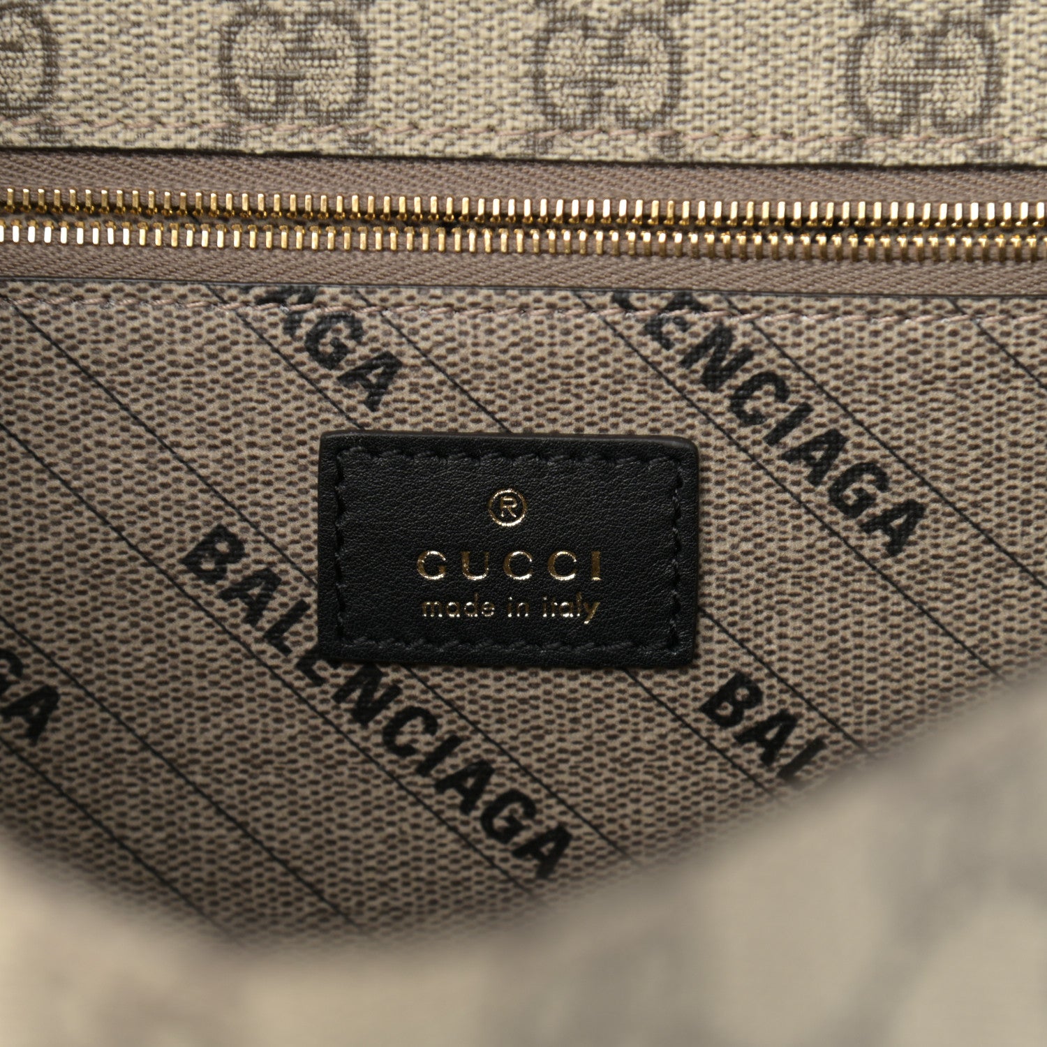 Balenciaga X GUCCI GG Supreme Monogram Medium Hourglass Top Handle Bag Beige Ebony 6 of 9