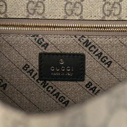 Balenciaga X GUCCI GG Supreme Monogram Medium Hourglass Top Handle Bag Beige Ebony 6 of 9