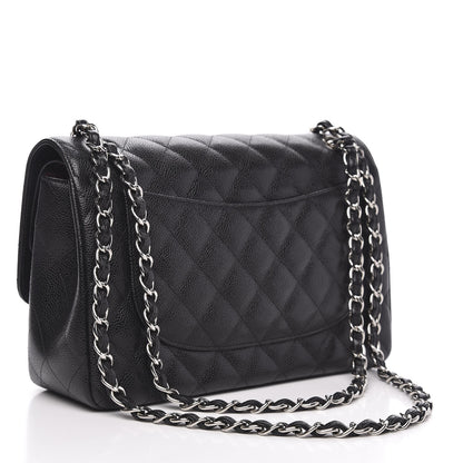 Chanel Caviar Quilted Jumbo Double Flap Black 3 of 11