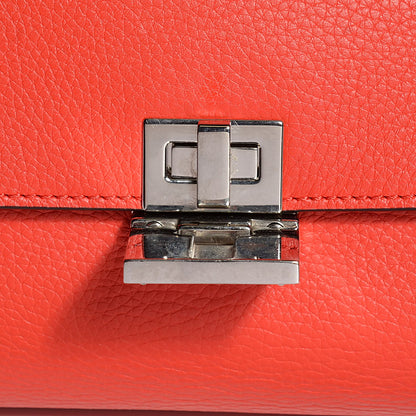 Celine Drummed Calfskin Suede Medium Trapeze Vermillion 8 of 8