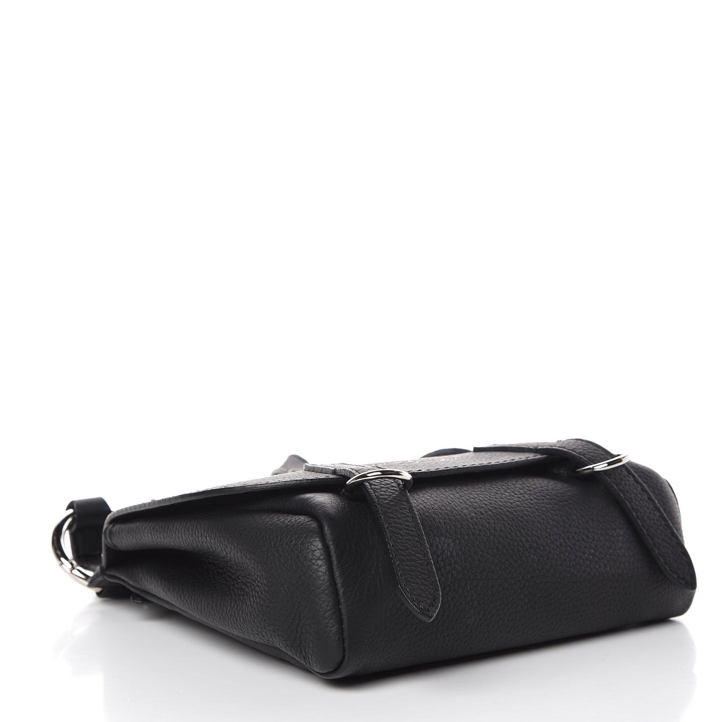 Soft Grain Calfskin Baby Bridle Saddle Bag Black