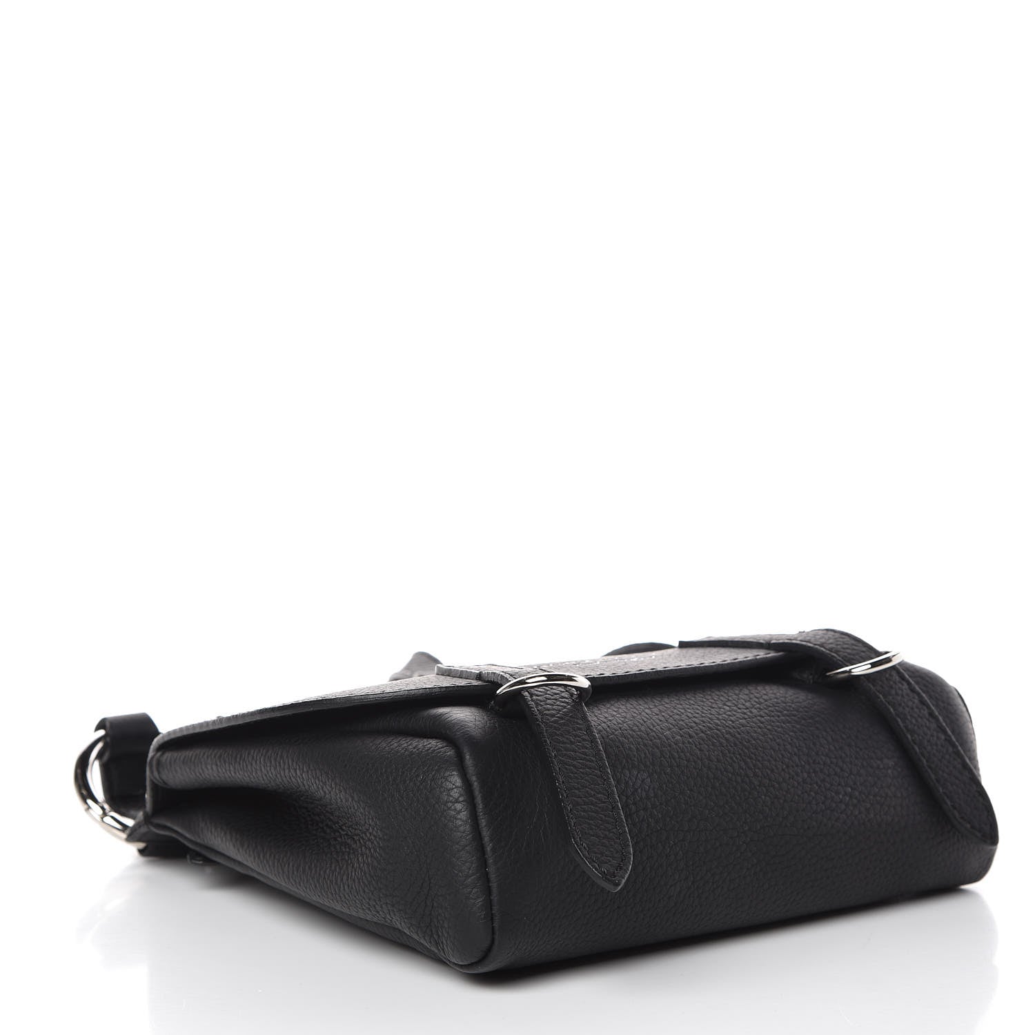 Burberry Soft Grain Calfskin Baby Bridle Saddle Bag Black 4 of 14
