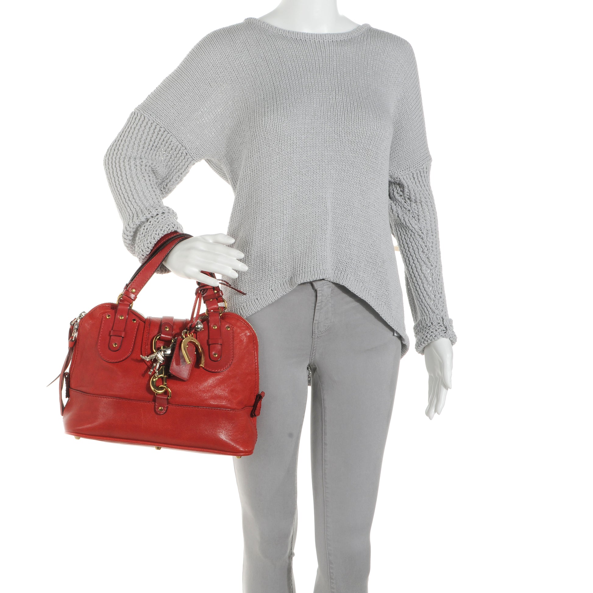 Chloe Leather Kerala Tote Red 2 of 7