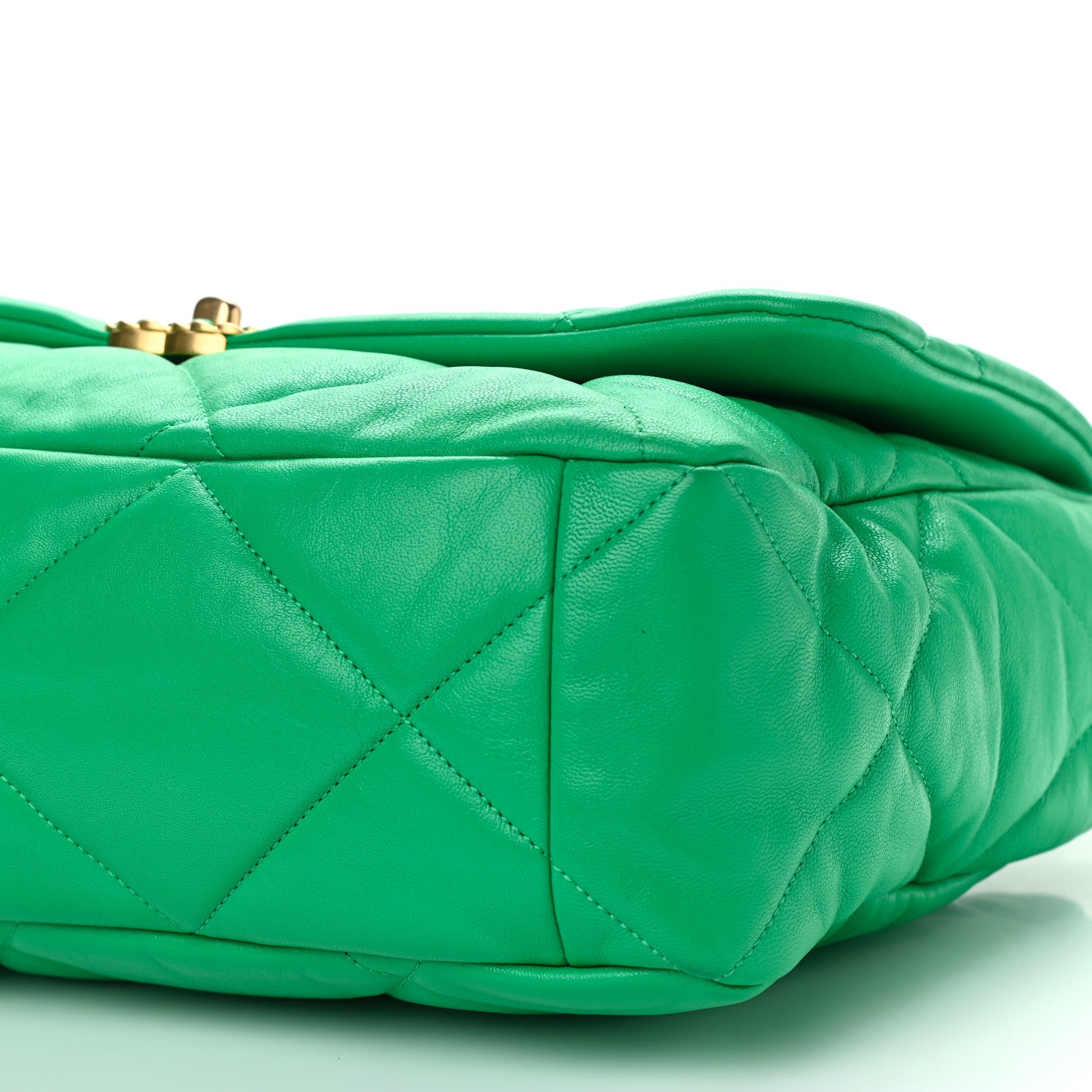 Chanel Lambskin Quilted Maxi Chanel 19 Flap Green 9 of 12