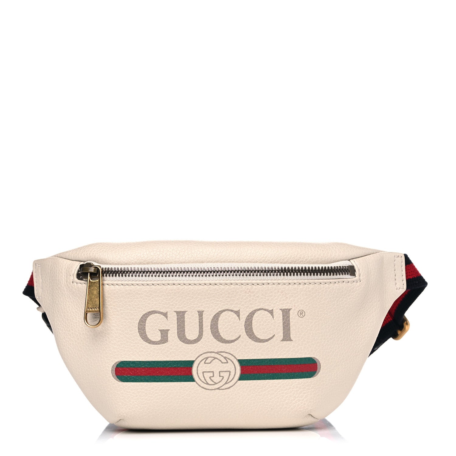 Gucci Grained Calfskin Small Logo Belt Bag White 1 of 11