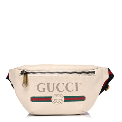Gucci Grained Calfskin Small Logo Belt Bag White 1 of 11
