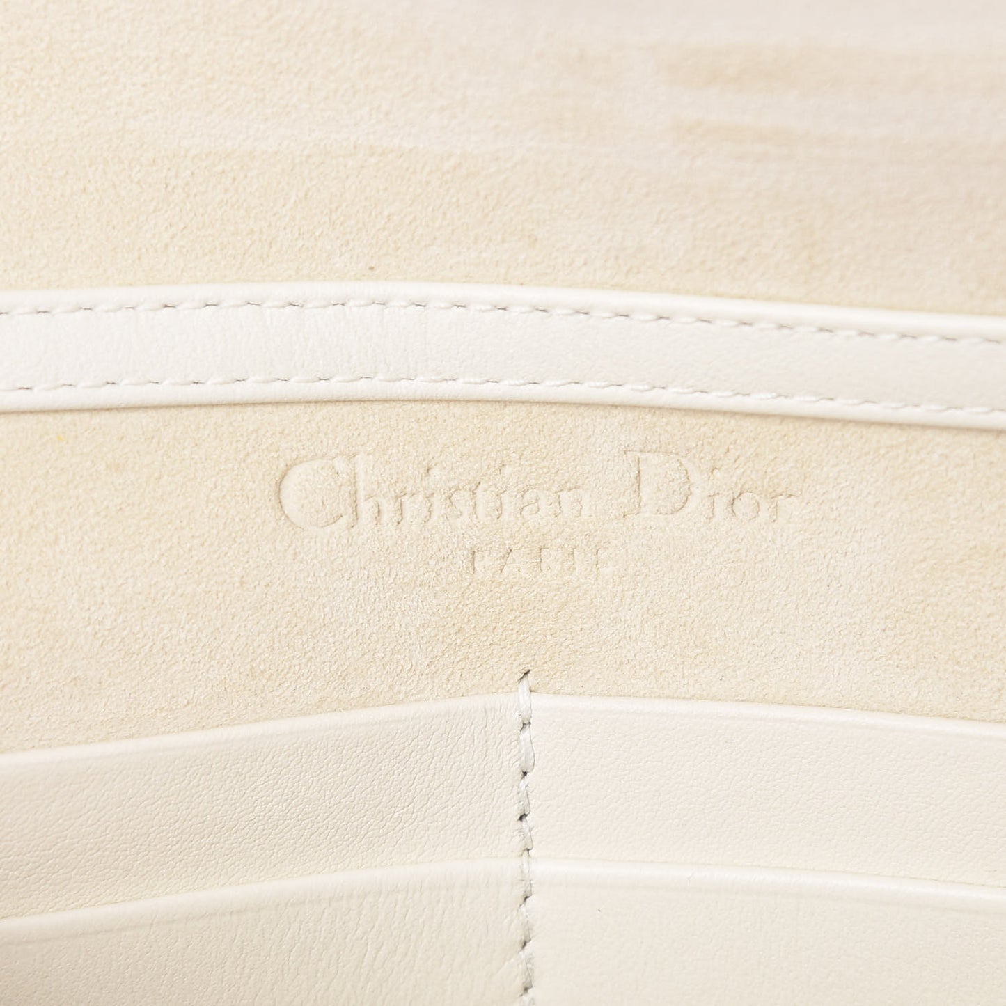 Calfskin Embossed Stars Wallet on Chain White Gold