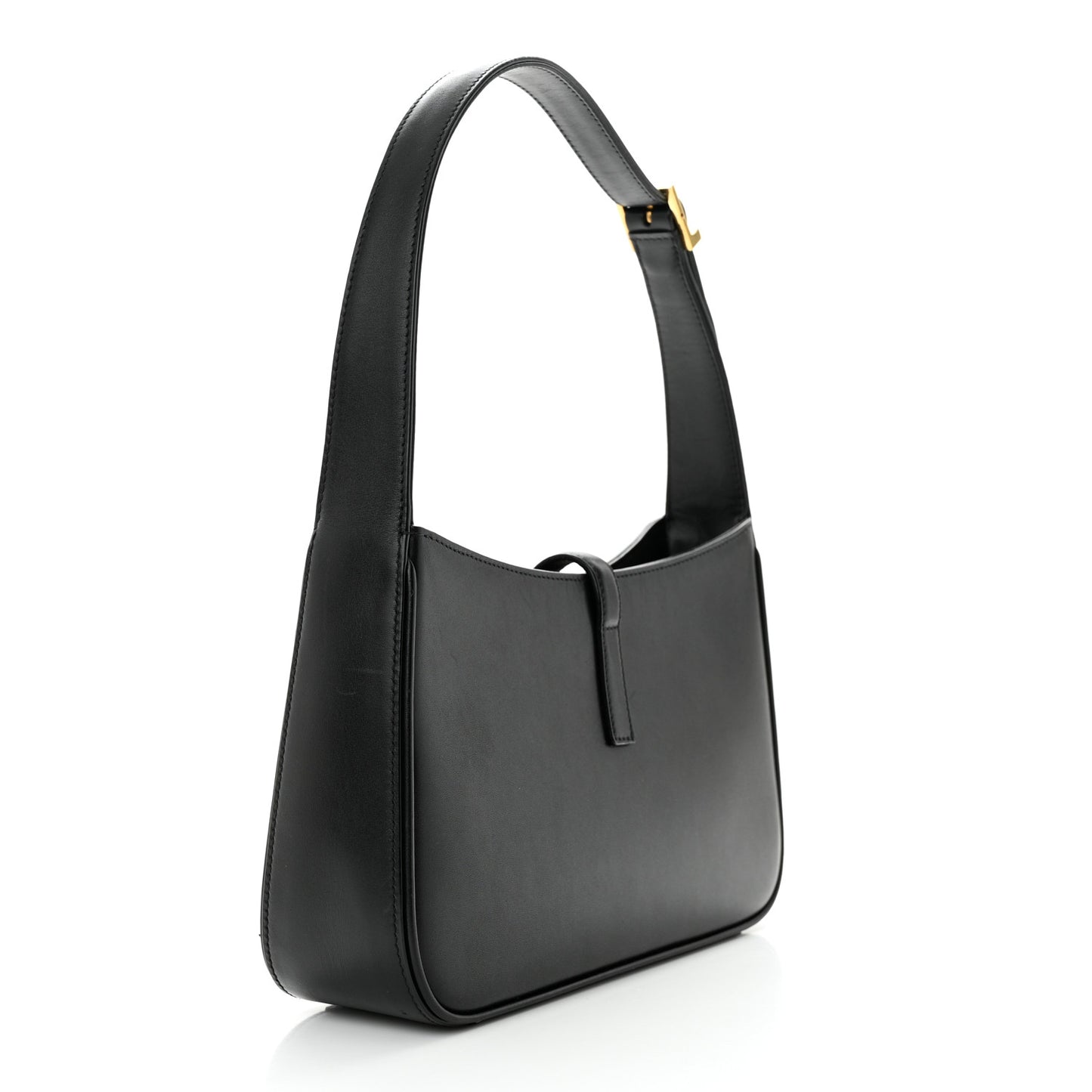 SAINT LAURENT Smooth Calfskin Le 5 A 7 Hobo Black