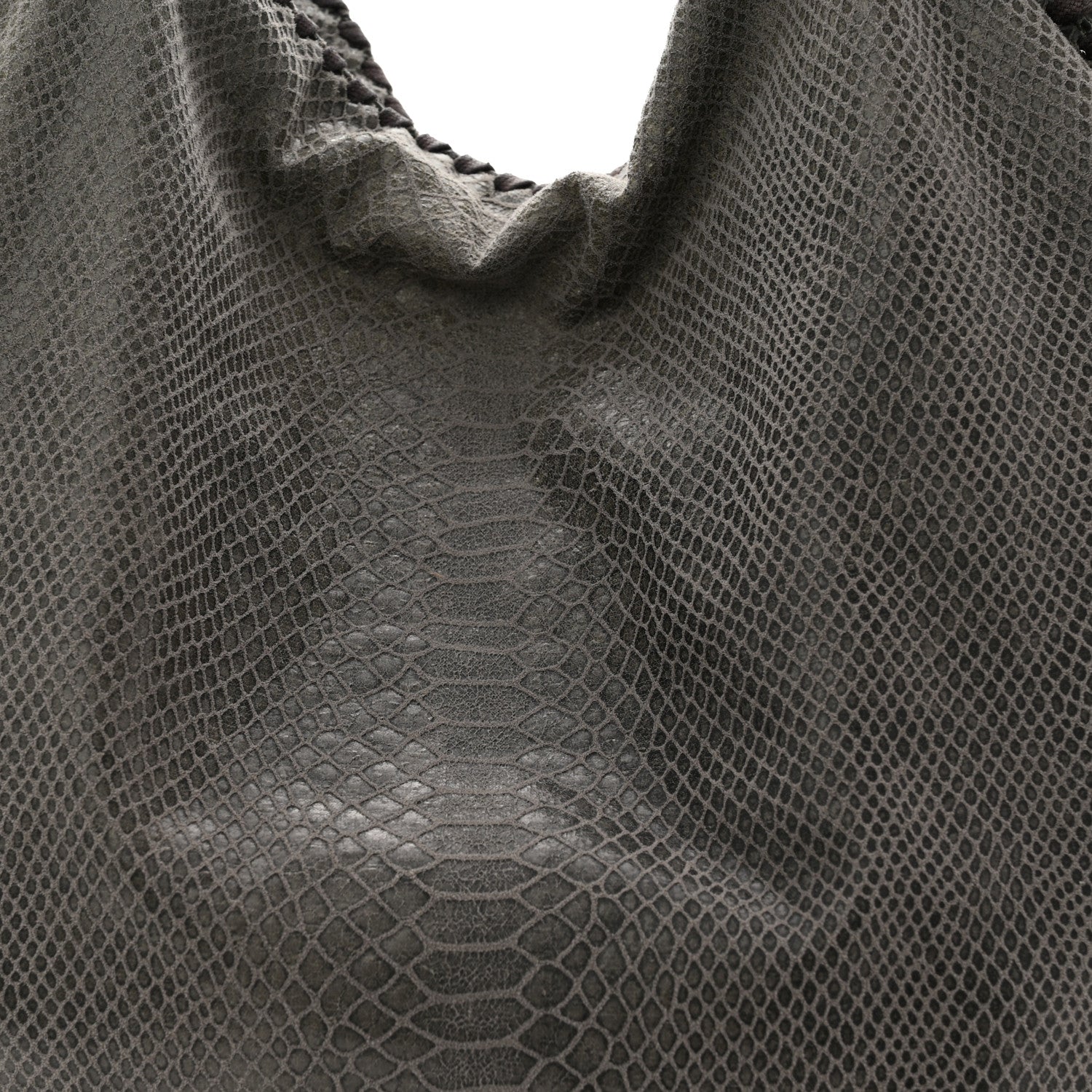 Stella McCartney Metallic Faux Snakeskin Big Falabella Tote Grey 8 of 13