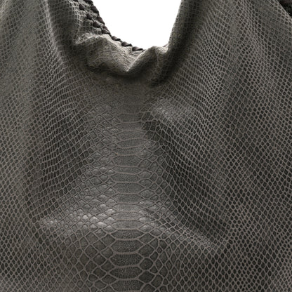 Stella McCartney Metallic Faux Snakeskin Big Falabella Tote Grey 8 of 13
