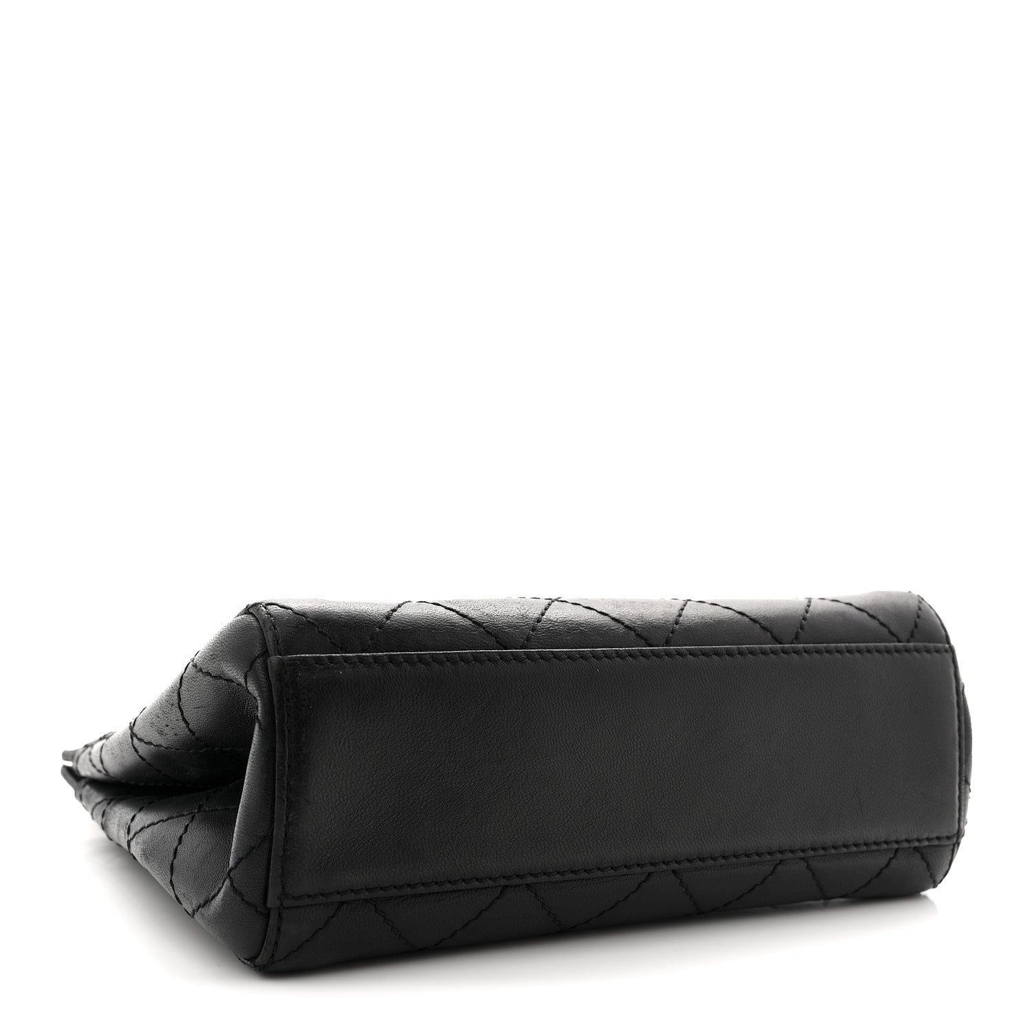 Chanel Lambskin Stitched Small Tote Black 4 of 12