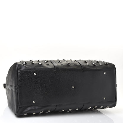 MCM Monogram Coated Canvas Spiked Weekender Black 3 of 8