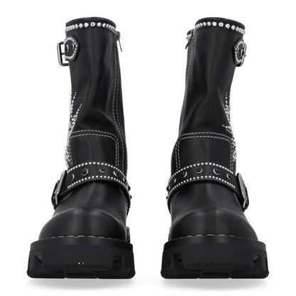 Louis Vuitton Calfskin Studded Mens Checker Mid Boot 10.5 Black 3 of 10