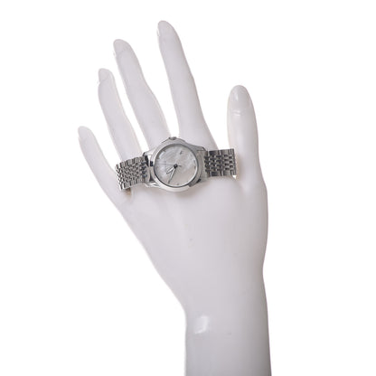 Gucci Stainless Steel Diamond Mother of Pearl 27mm G-Timeless Quartz Watch 2 of 8
