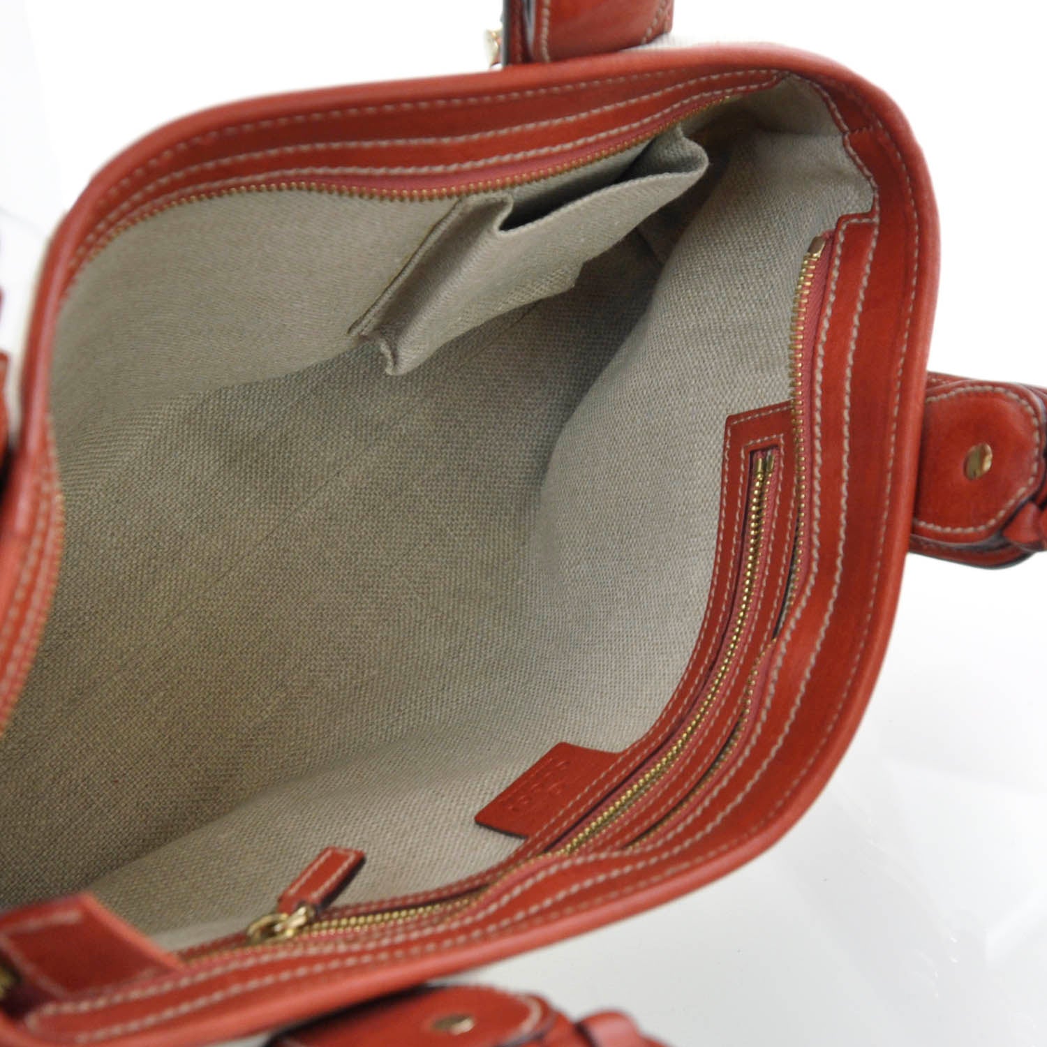 Gucci Canvas Leather Pelham Tote Beige 7 of 9
