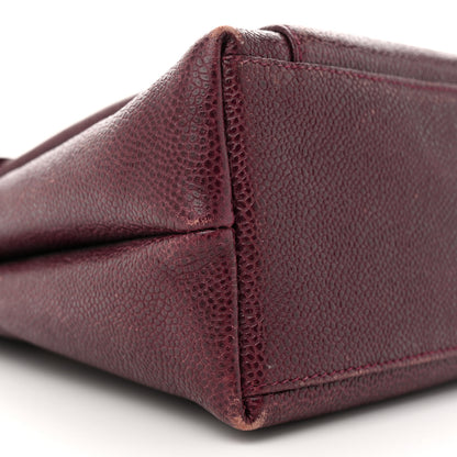 Chanel Caviar Flap Shoulder Bag Burgundy 10 of 16