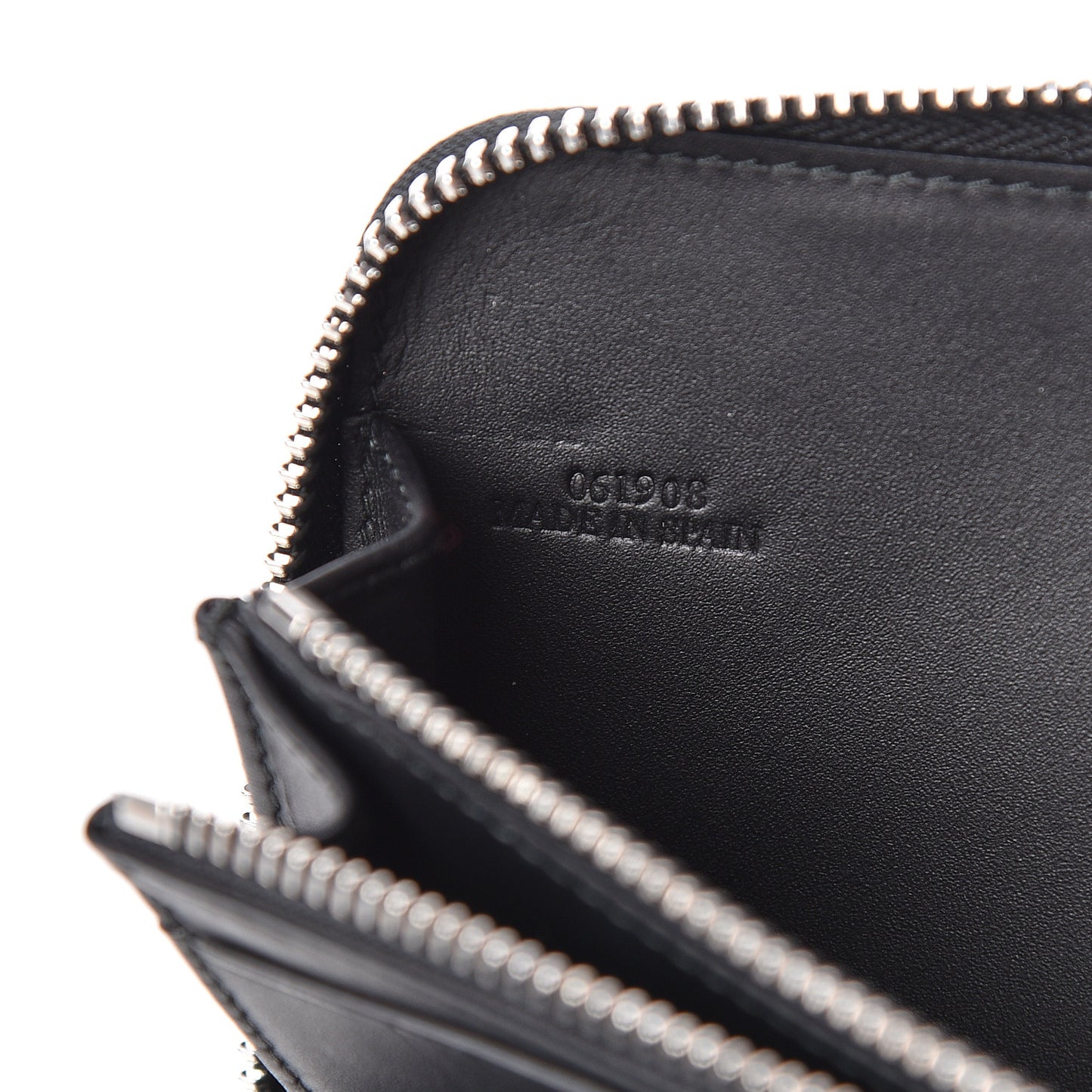 Calfskin Puzzle Open Wallet Black