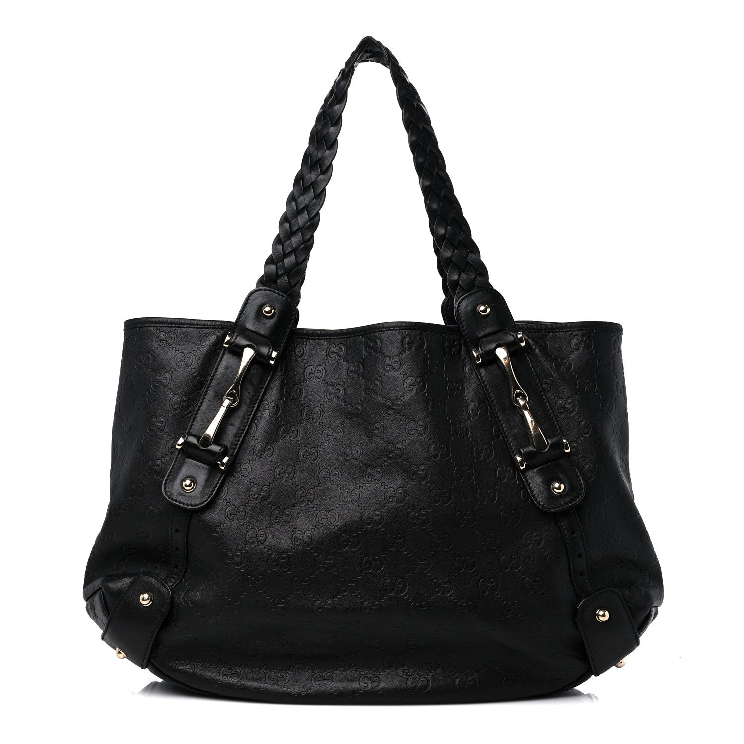 Gucci Guccissima Medium Pelham Shoulder Bag Black 1 of 10