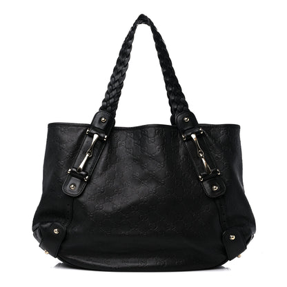 Gucci Guccissima Medium Pelham Shoulder Bag Black 1 of 10