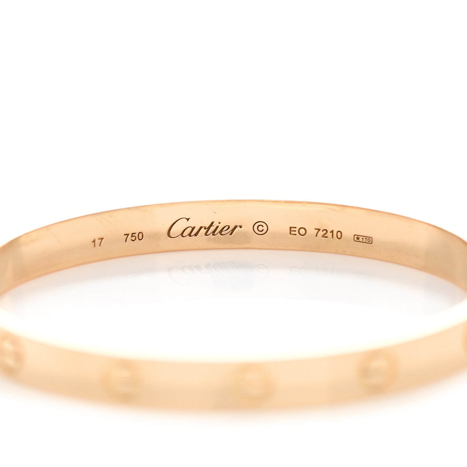 Cartier 18K Pink Gold LOVE Bracelet 17 3 of 4