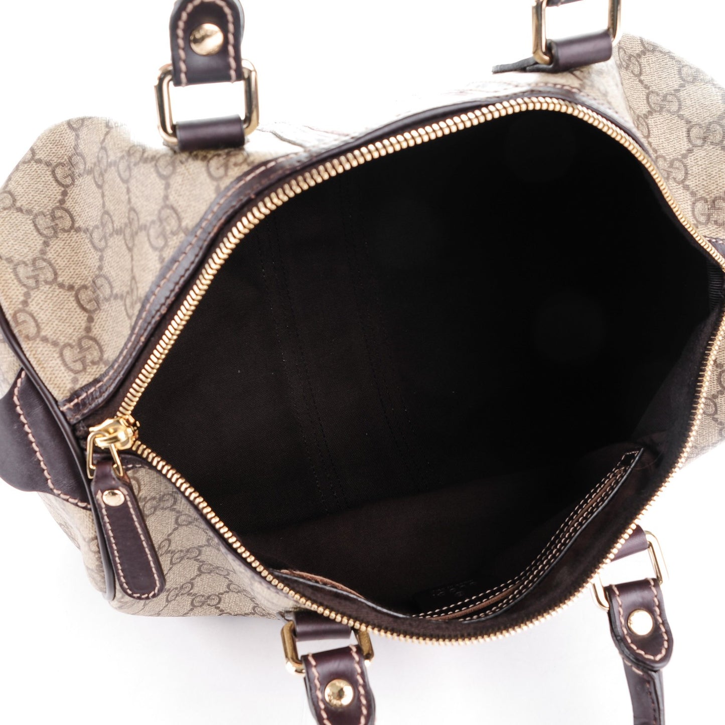 GG Plus Monogram Web Medium Joy Boston Dark Brown