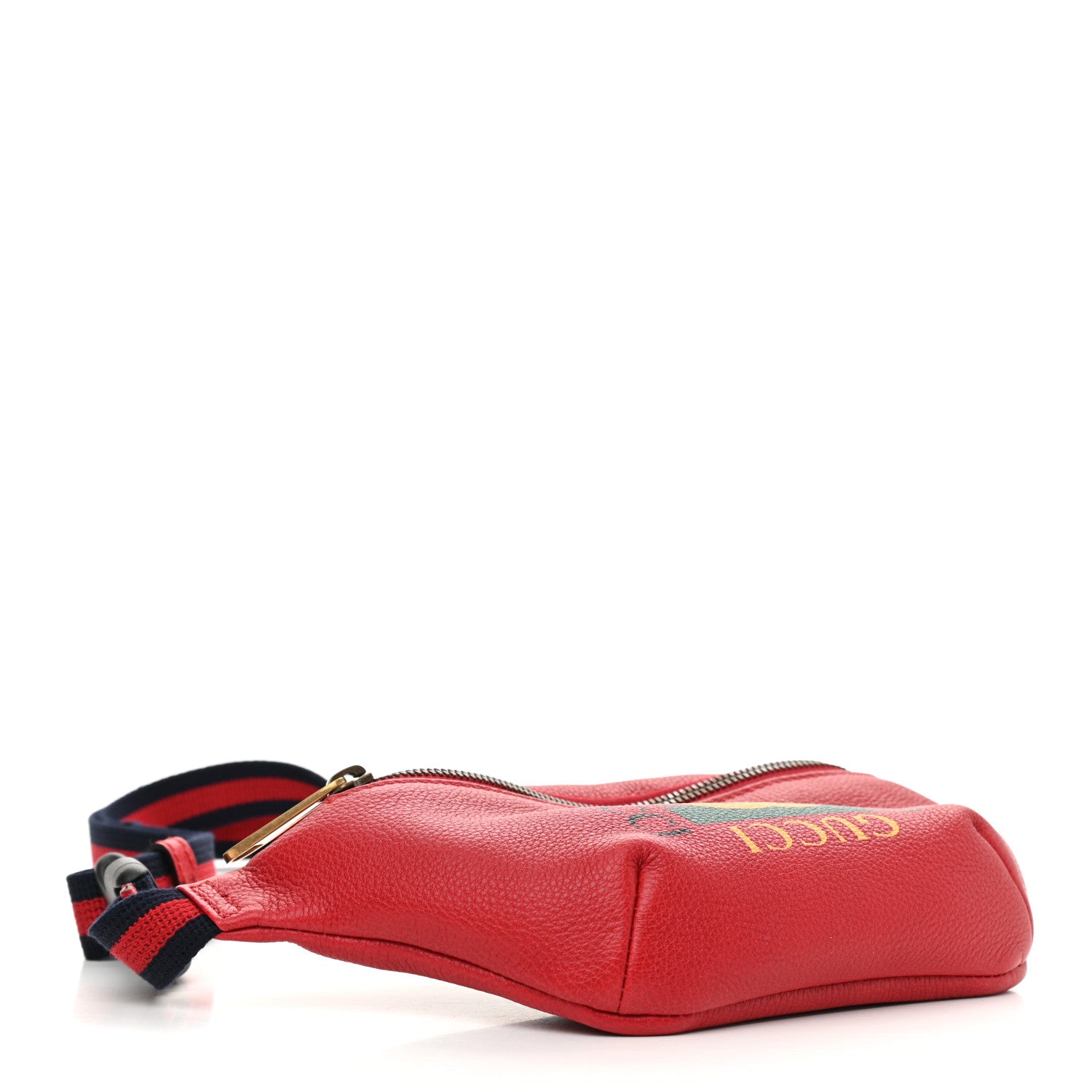 Gucci Grained Calfskin Small Logo Belt Bag Hibiscus Red 4 of 10