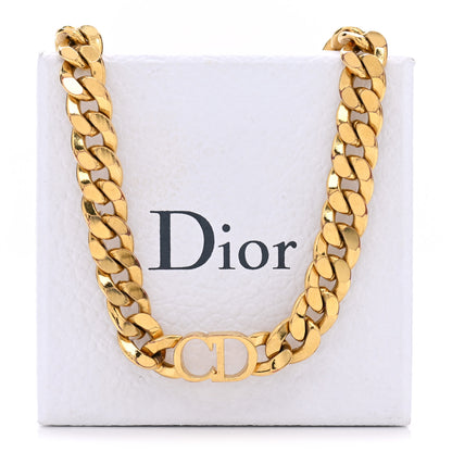 Christian Dior Metal CD Choker Necklace Gold 6 of 6