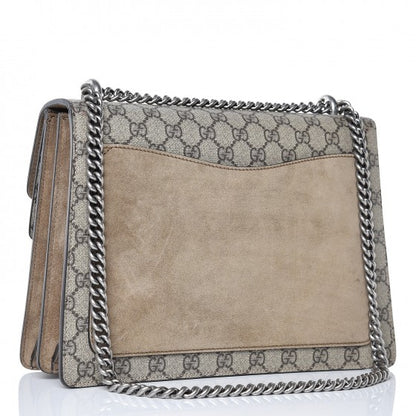 Gucci GG Supreme Monogram Medium Dionysus Shoulder Bag Taupe 3 of 13