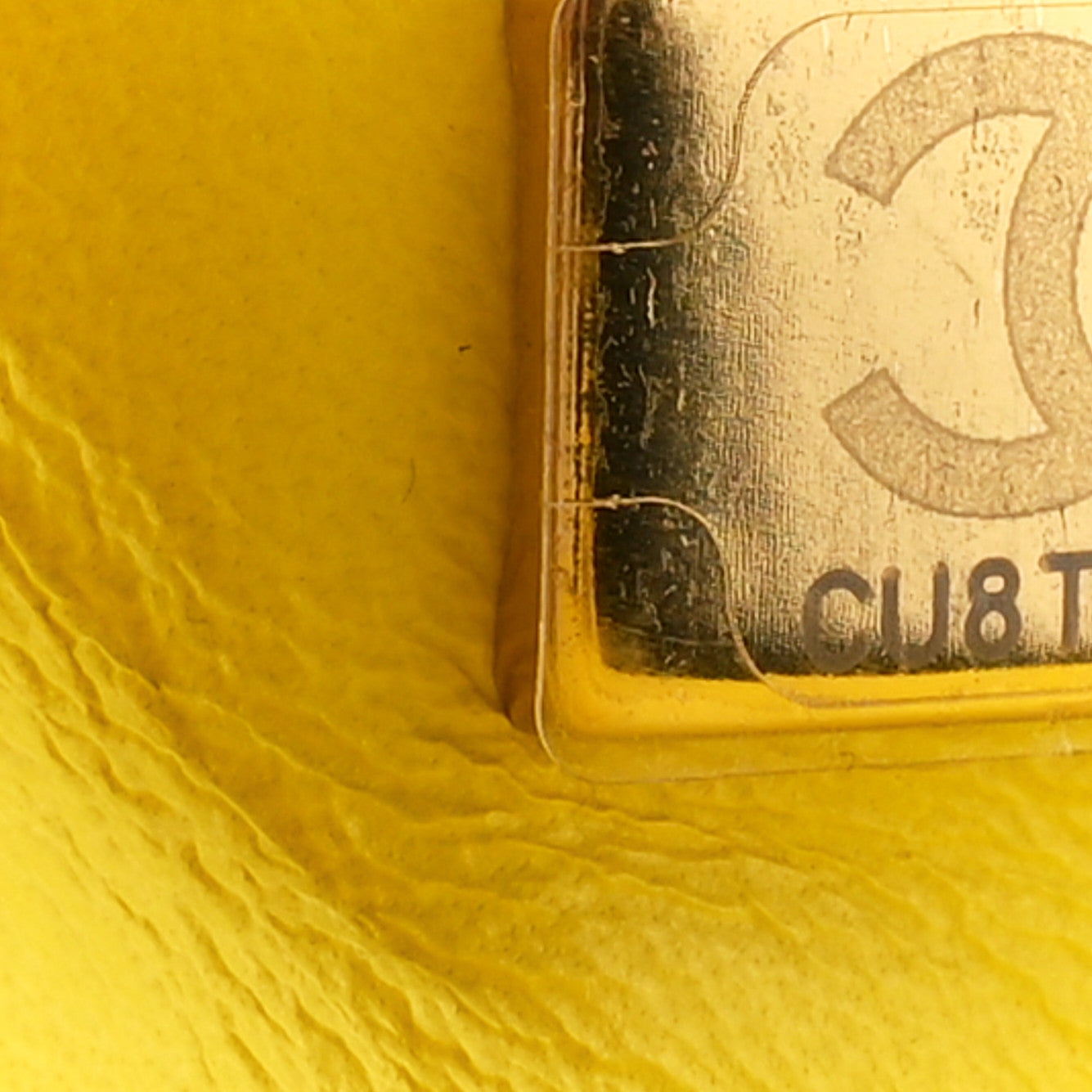 Chanel Lambskin Quilted Mini Rectangular Pearl Crush Flap Yellow 8 of 11