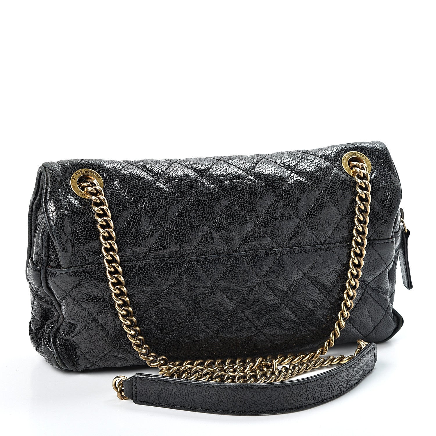 Chanel Iridescent Caviar Quilted Small Chic Flap Black 2 of 13
