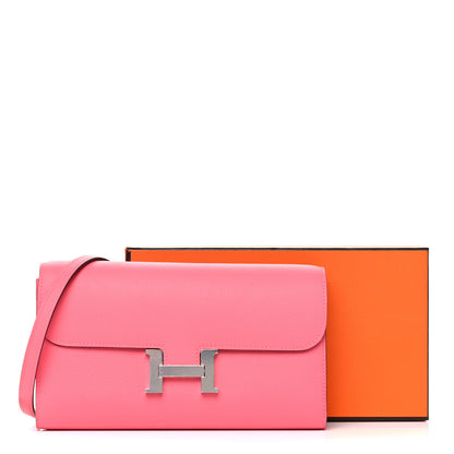 Hermes Evercolor Constance Wallet To Go Rose Azalee 11 of 11