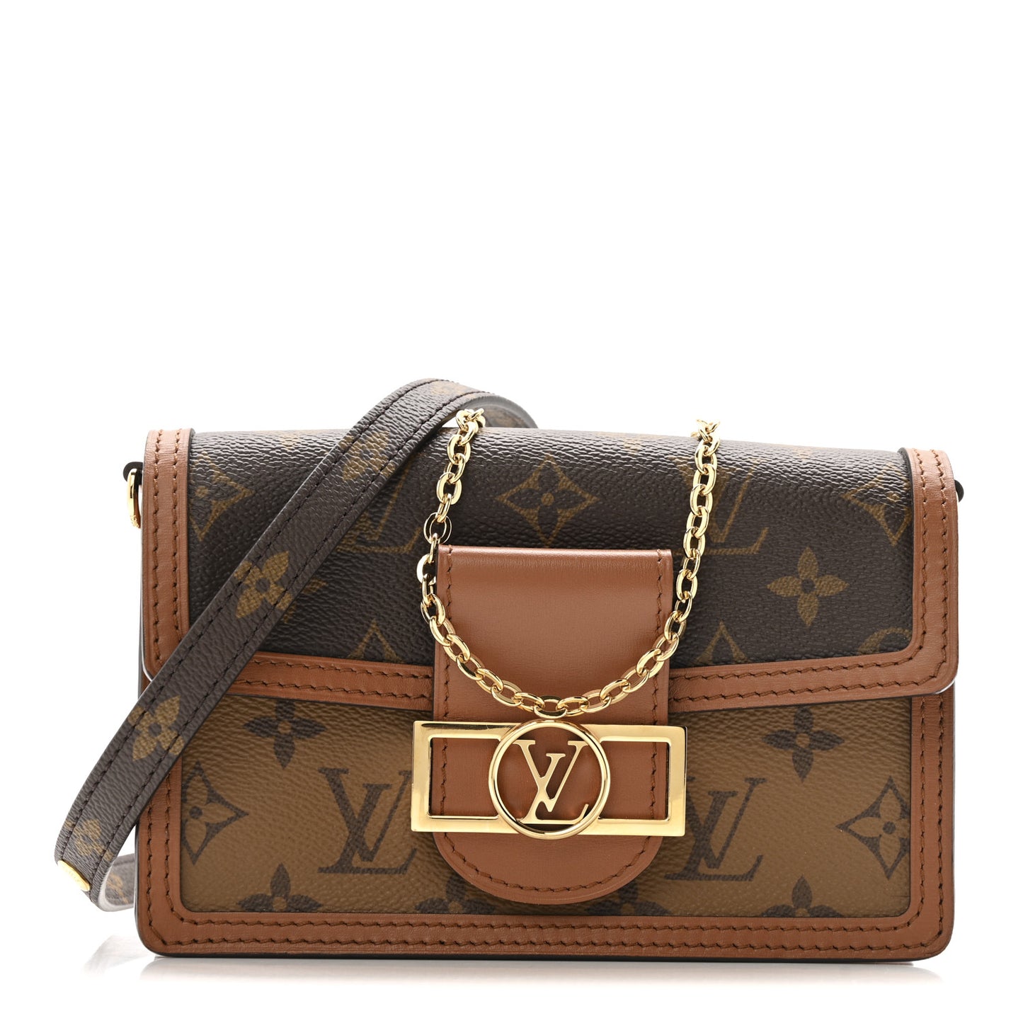 Reverse Monogram Dauphine Chain Wallet