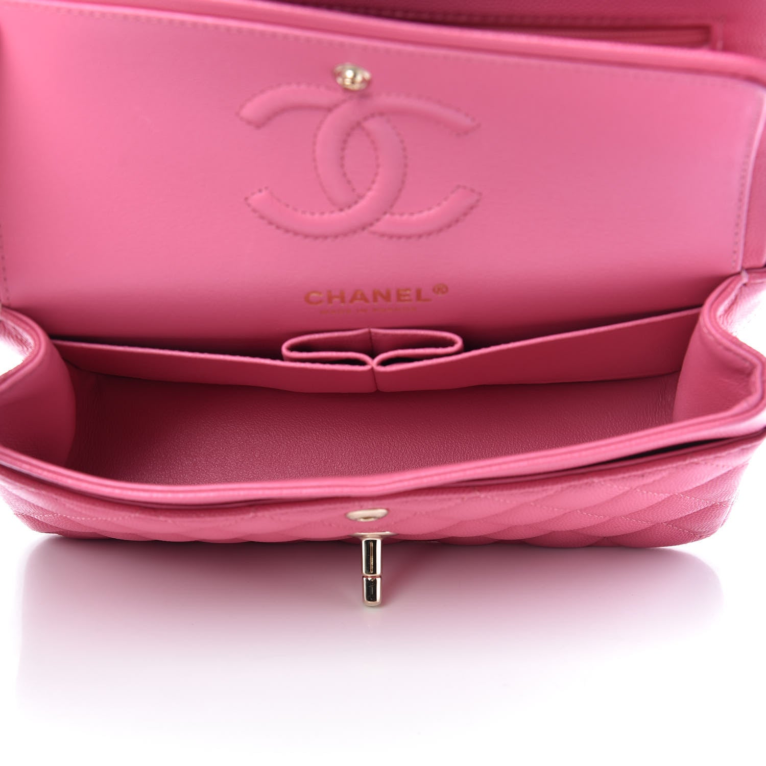 Chanel Caviar Quilted Small Double Flap Pink 5 of 12