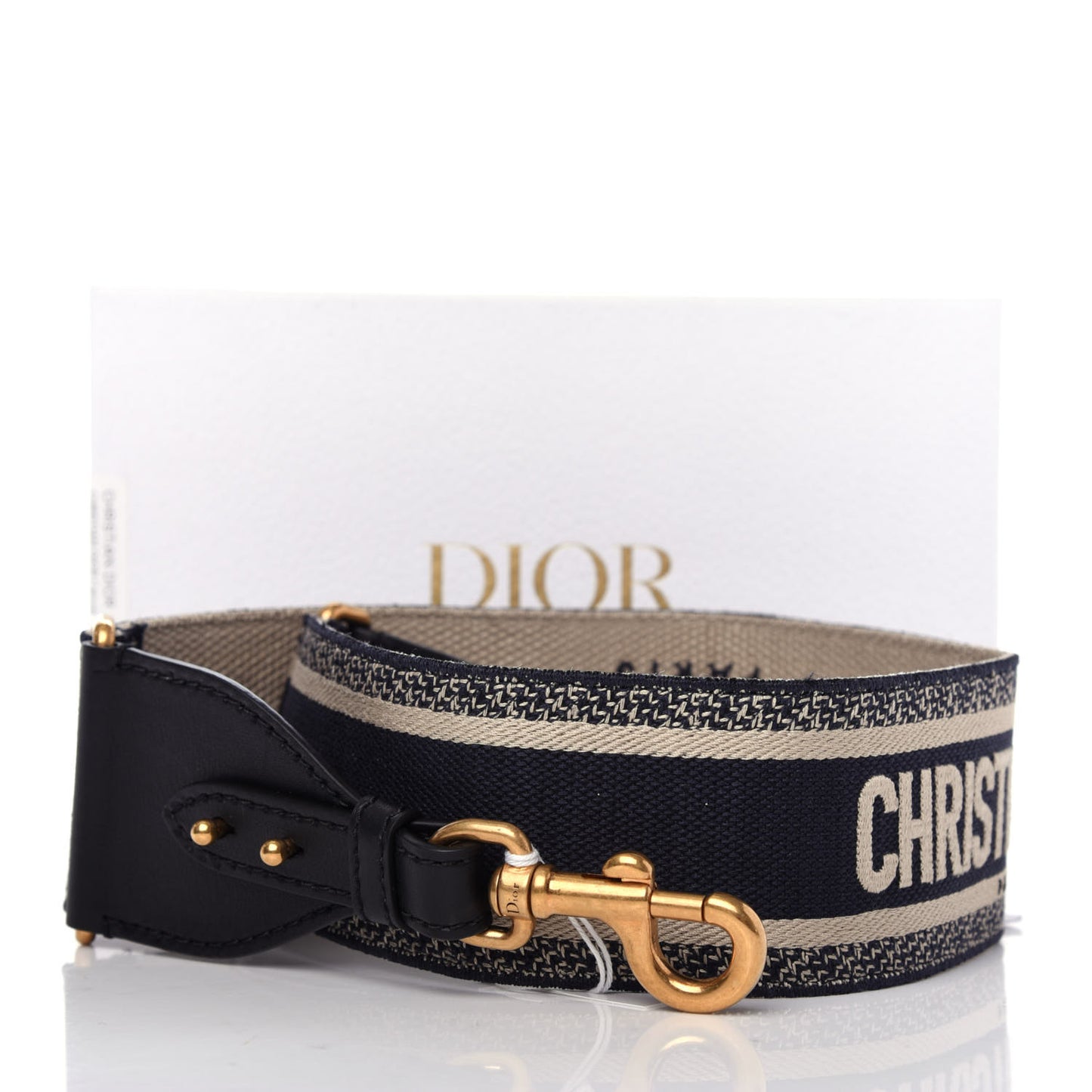 Canvas Embroidered Shoulder Strap Blue