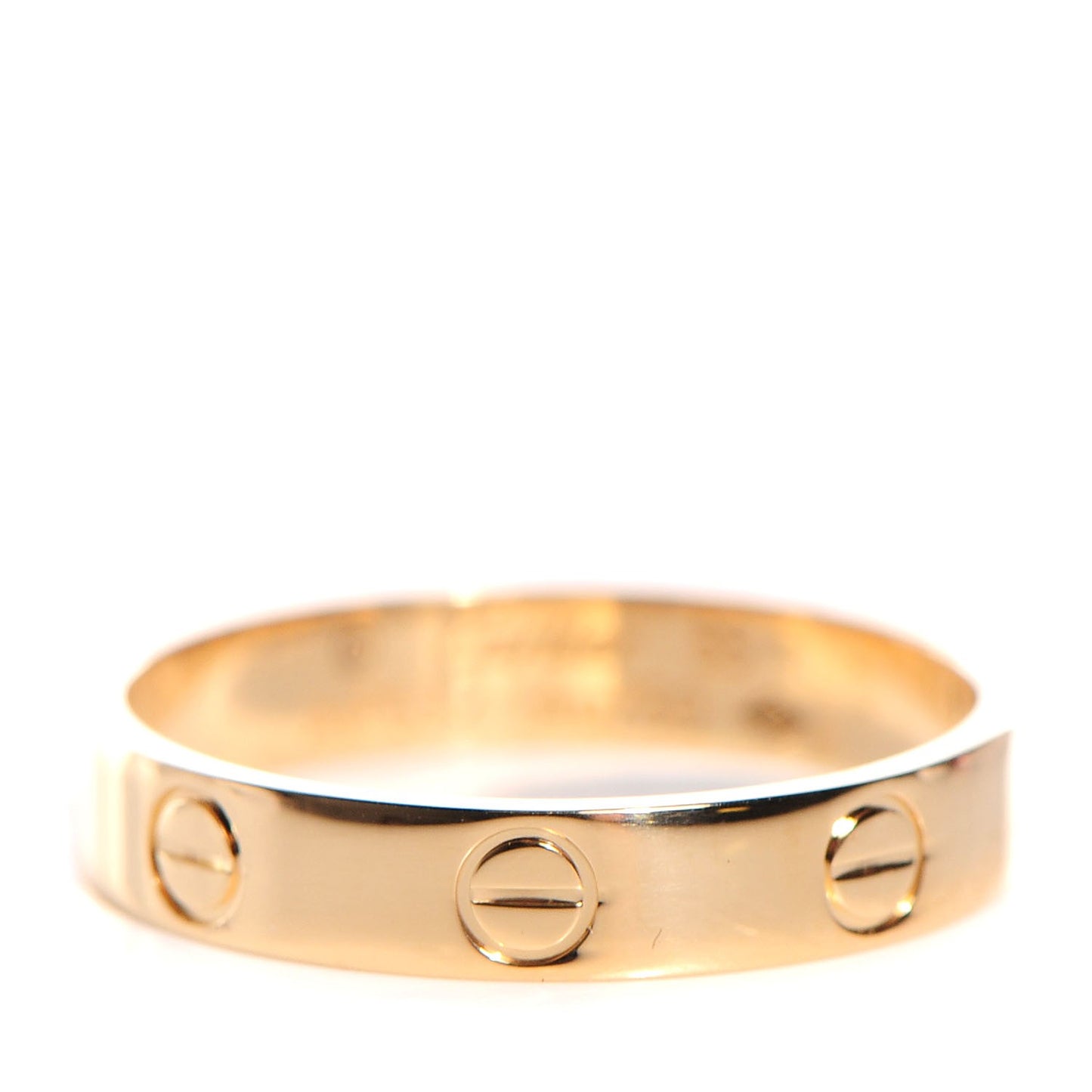 18K Yellow Gold 4mm LOVE Wedding Band Ring 55 7.25