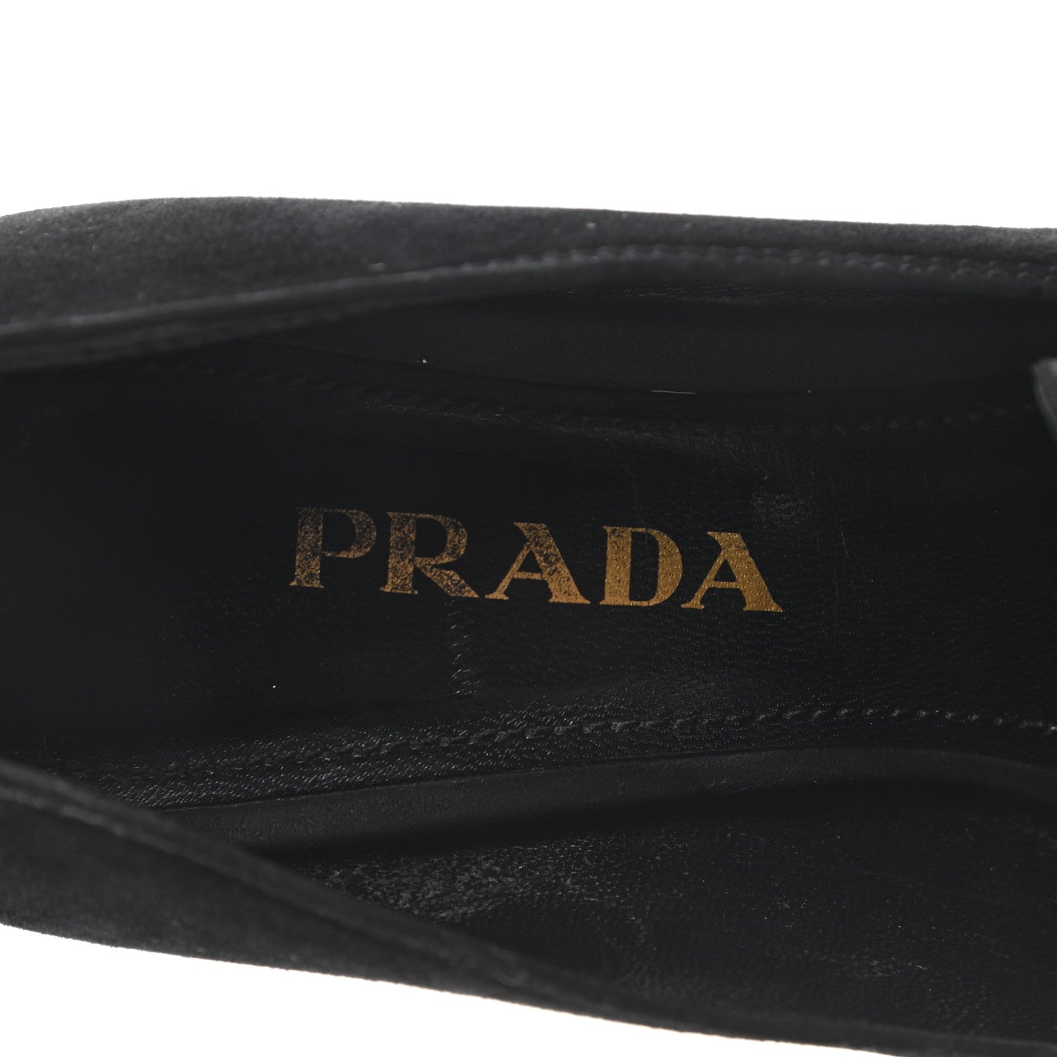 Prada Suede Kiltie 110 Platform Pumps 37 Black 7 of 8