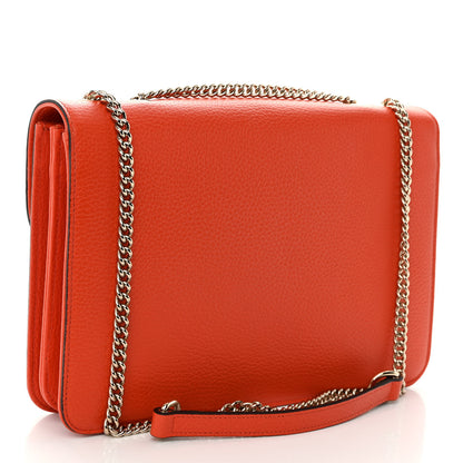 Gucci Dollar Calfskin Interlocking G Shoulder Bag Sun Orange 3 of 9